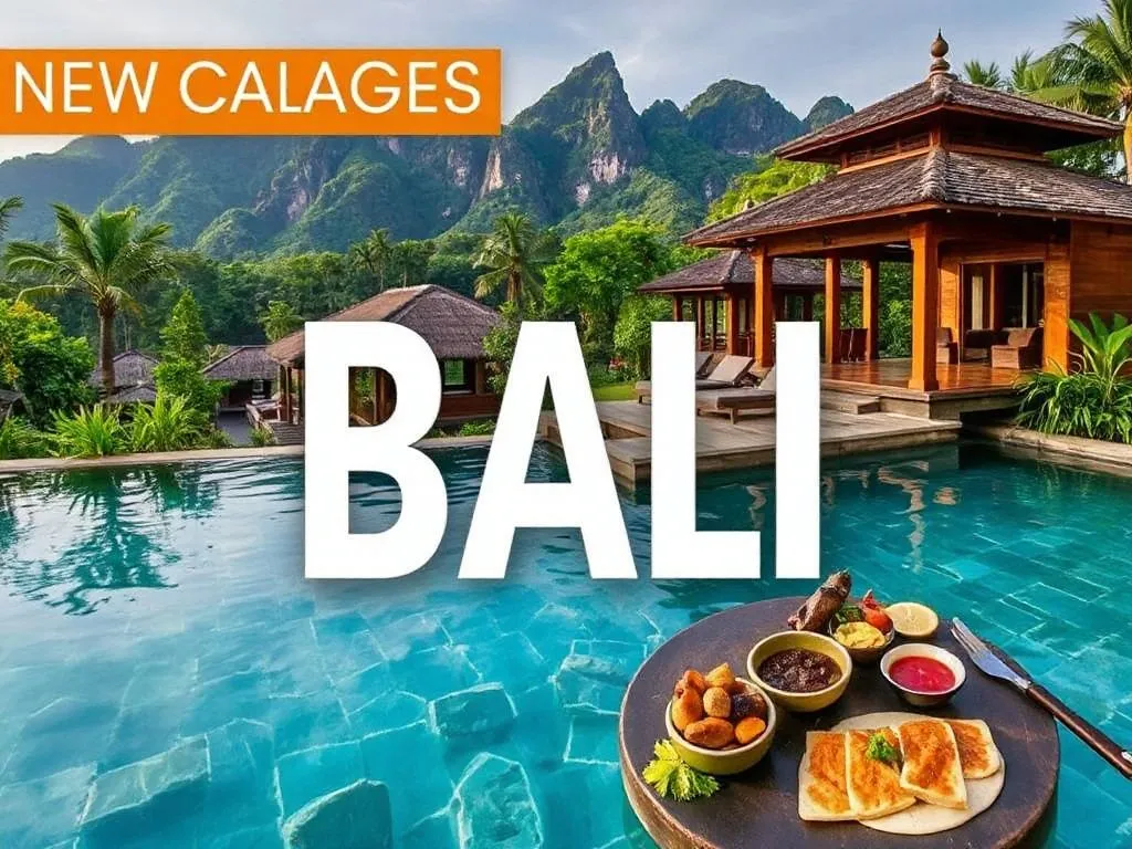 Packaged deals for Bali travel plans, featuring spa treatments, fine dining with local cuisine, and cultural exploration, photorealistic, high quality Packaged deals for Bali travel plans, featuring spa treatments, fine dining with local cuisine, and cultural exploration, photorealistic, high quality